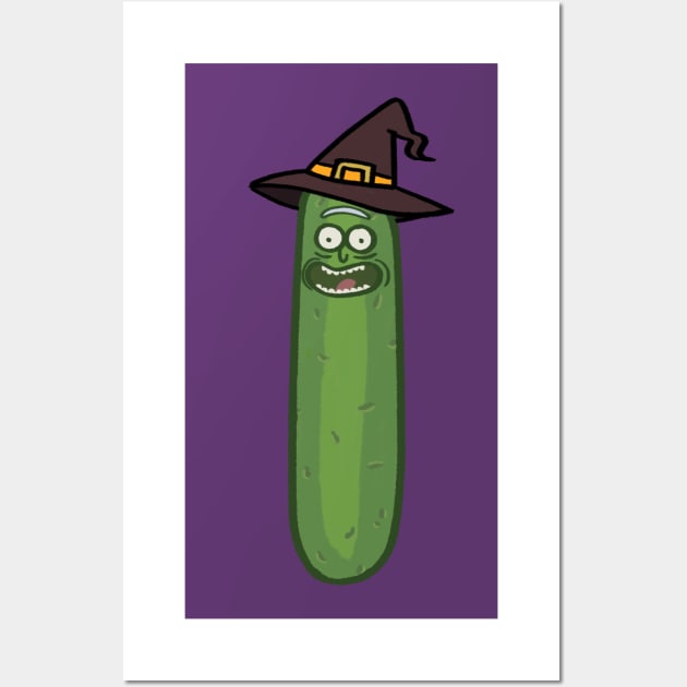 Halloween pickle cartoon Wall Art by ballooonfish